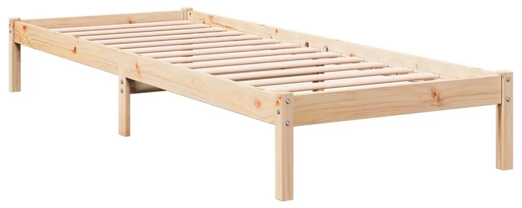 Cama extra longa sem colchão 90x220 cm madeira de pinho maciça