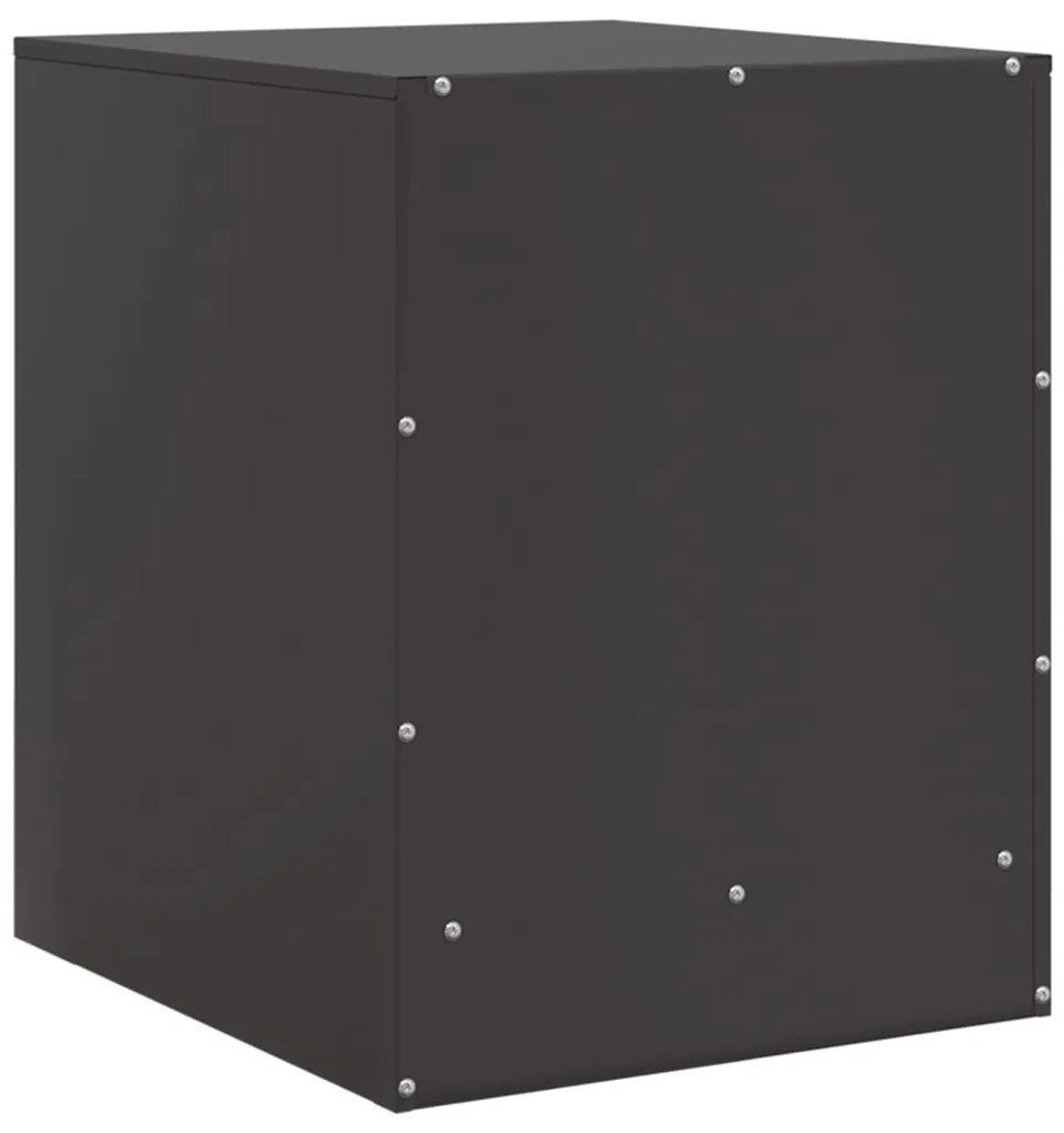 Mesas de cabeceira 2 pcs 34,5x39x44 cm aço preto
