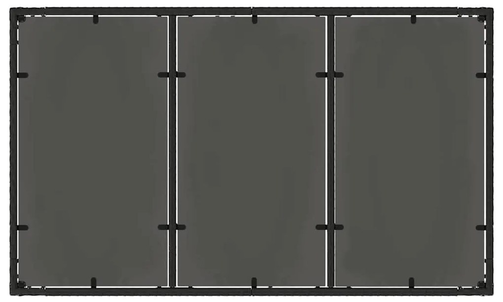 Conjunto de Jantar para Jardim 5 pcs Preto 150 x 90 x 75 cm