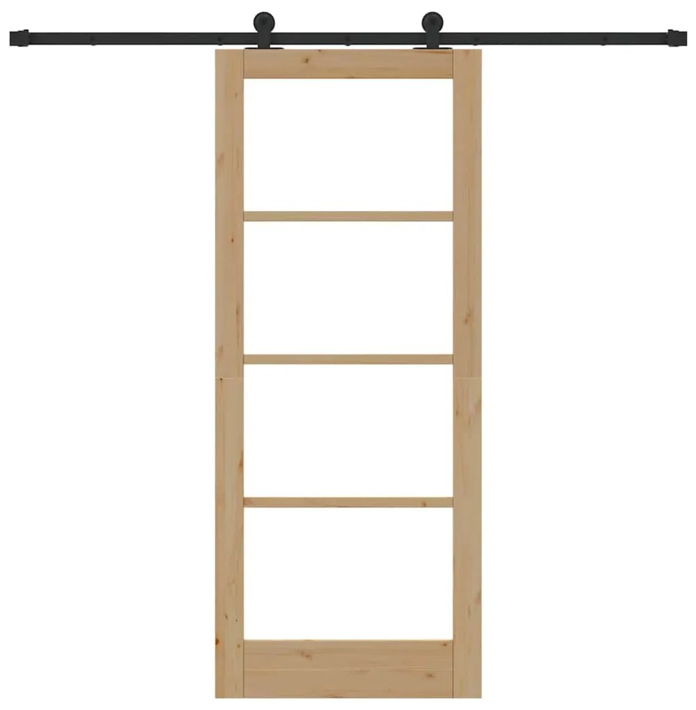 Porta Deslizante vidaXL com Conjunto de Ferragens 'ORKDAL'83x202 cm