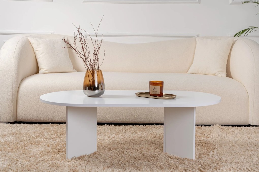 Mesa de Centro Sable – Branco – 119x40x60 cm