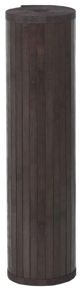 Tapete retangular 60x500 cm bambu castanho-escuro