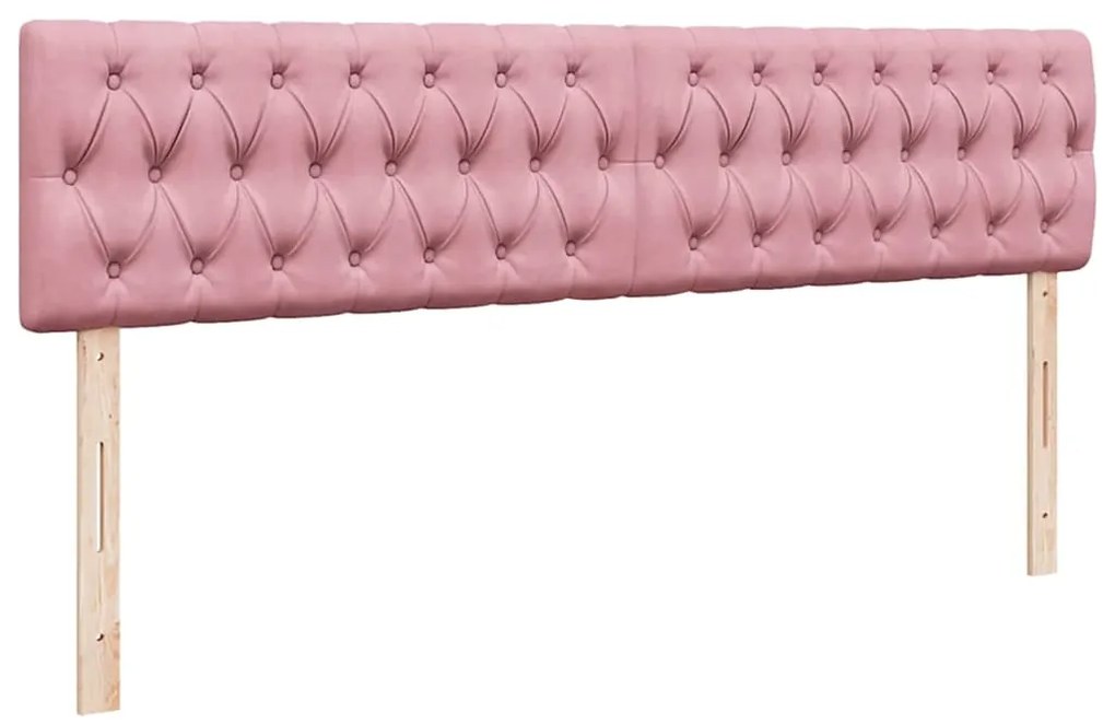 Estrutura de cama otomana com colchão 180x200 cm veludo rosa