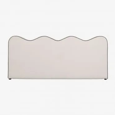 Cabeceira Elenor 180cm Chenille Tecido Chenille Branco Quebrado & 160 Cm - Sklum