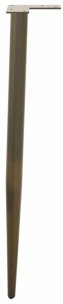 Pés de mesa de console formato cônico 4 peças aço natural 72-73 cm aço