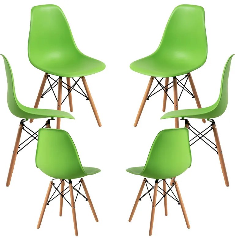 Pack 6 Cadeiras Tower Pro - Verde