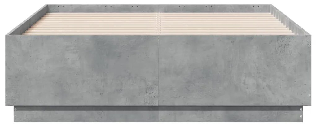 Estrutura de cama 135x190 cm derivados de madeira cinza cimento
