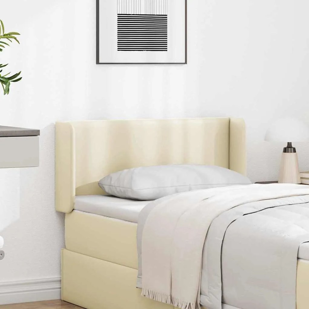 vidaXL Orelha de Cabeceira Creme 40,5 x 40,5 x 4 cm PVC
