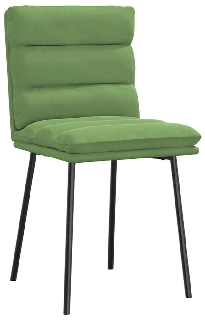 Cadeiras de jantar 2 pcs veludo verde-claro