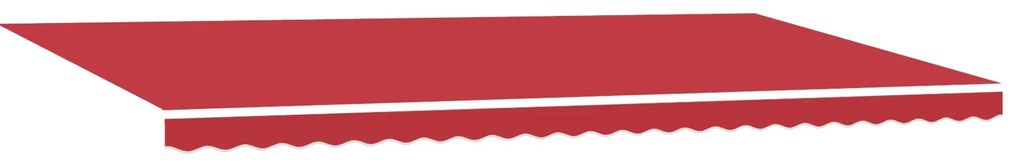 Toldo Retrátil Manual Vermelho 600x300 cm, vidaXL Tecido de Substituiç
