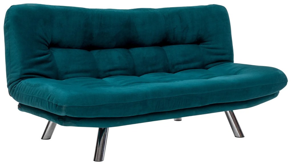 Sofá-cama de 3 lugares Misa – Verde Petróleo – 52x175x40 cm
