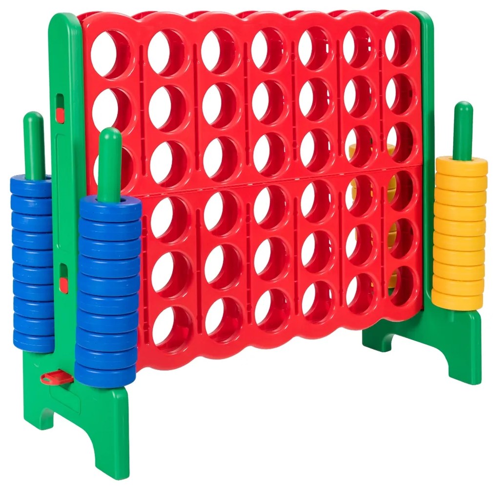 Jogo gigante Conecta 4 para interior e exterior para crianças e adultos 120 x 42 x 104 cm Verde