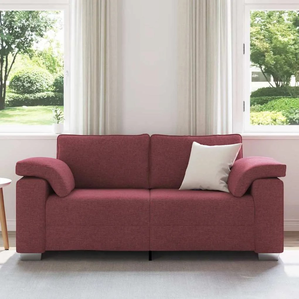 Sofá Loveseat Vermelho Vinho 140 cm em Tecido