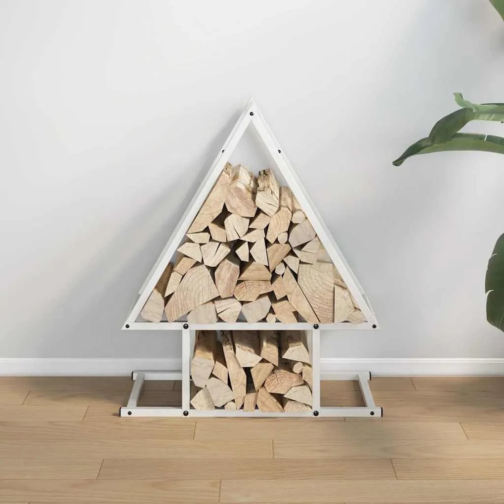 Suporte para lenha 50x25x60 cm aço laminado a frio branco