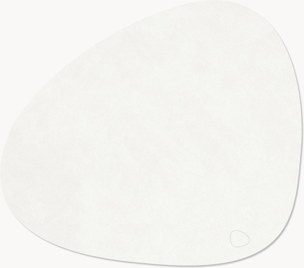 Conjunto de bases de mesa assimétricas em couro artesanais Curve, conjunto de 4