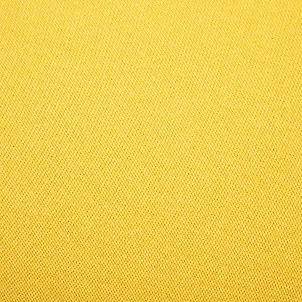 Poltrona em tecido amarelo