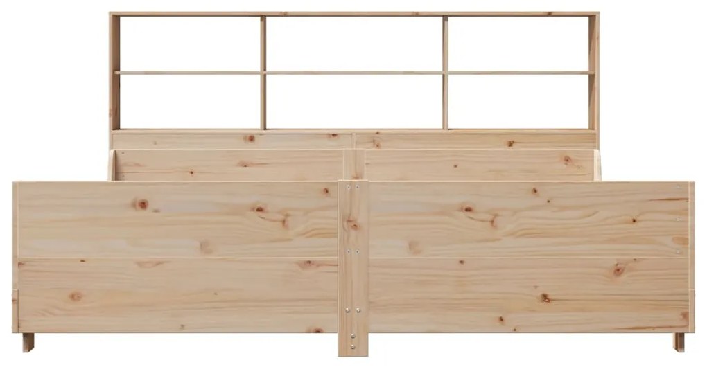 Cama com estante sem colchão 200x200 cm madeira maciça