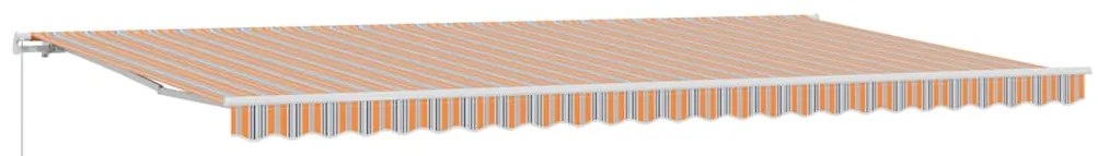 Toldo Retrátil Manual Listrado Multicolorido 600x300 cm