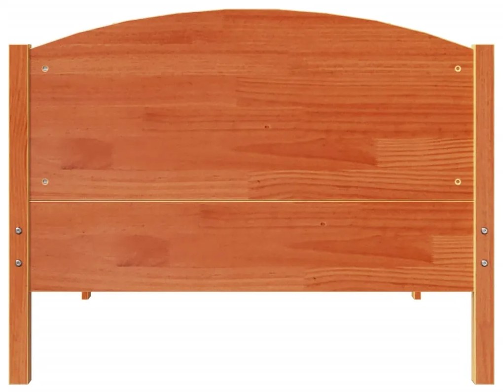 Cama sem colchão 90x200 cm pinho maciço castanho-mel