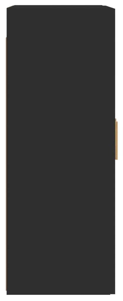 Móveis de parede 2 pcs derivados de madeira preto