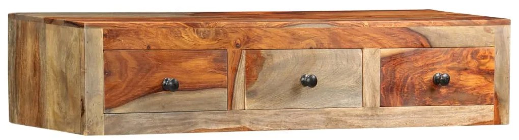 Mesa consola de parede 100x25x20 cm madeira de acácia maciça