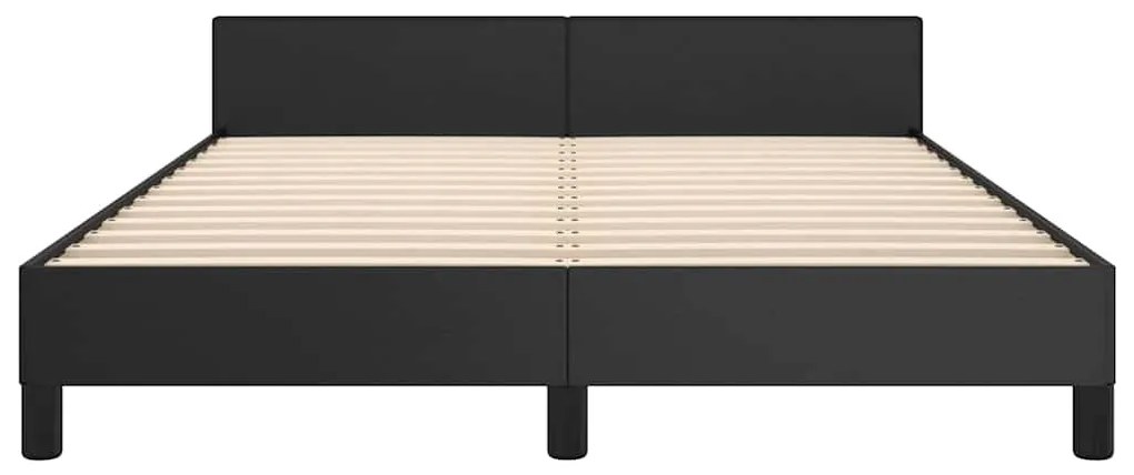 Estrutura cama c/ cabeceira sem colchão 140x200 cm preto