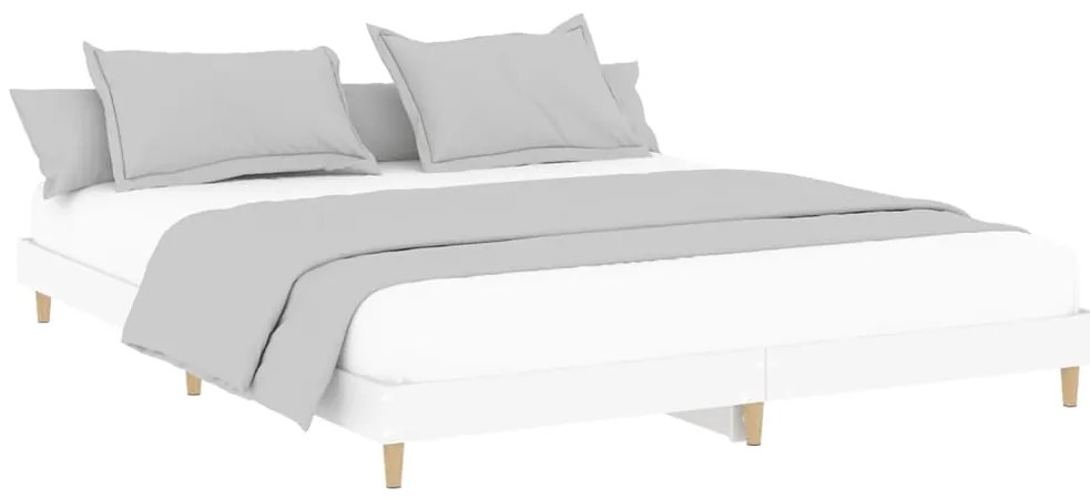 Estrutura de Cama - 200x200 cm - Derivados de Madeira Branco