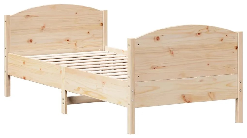 Cama sem colchão 100x200 cm madeira de pinho maciça