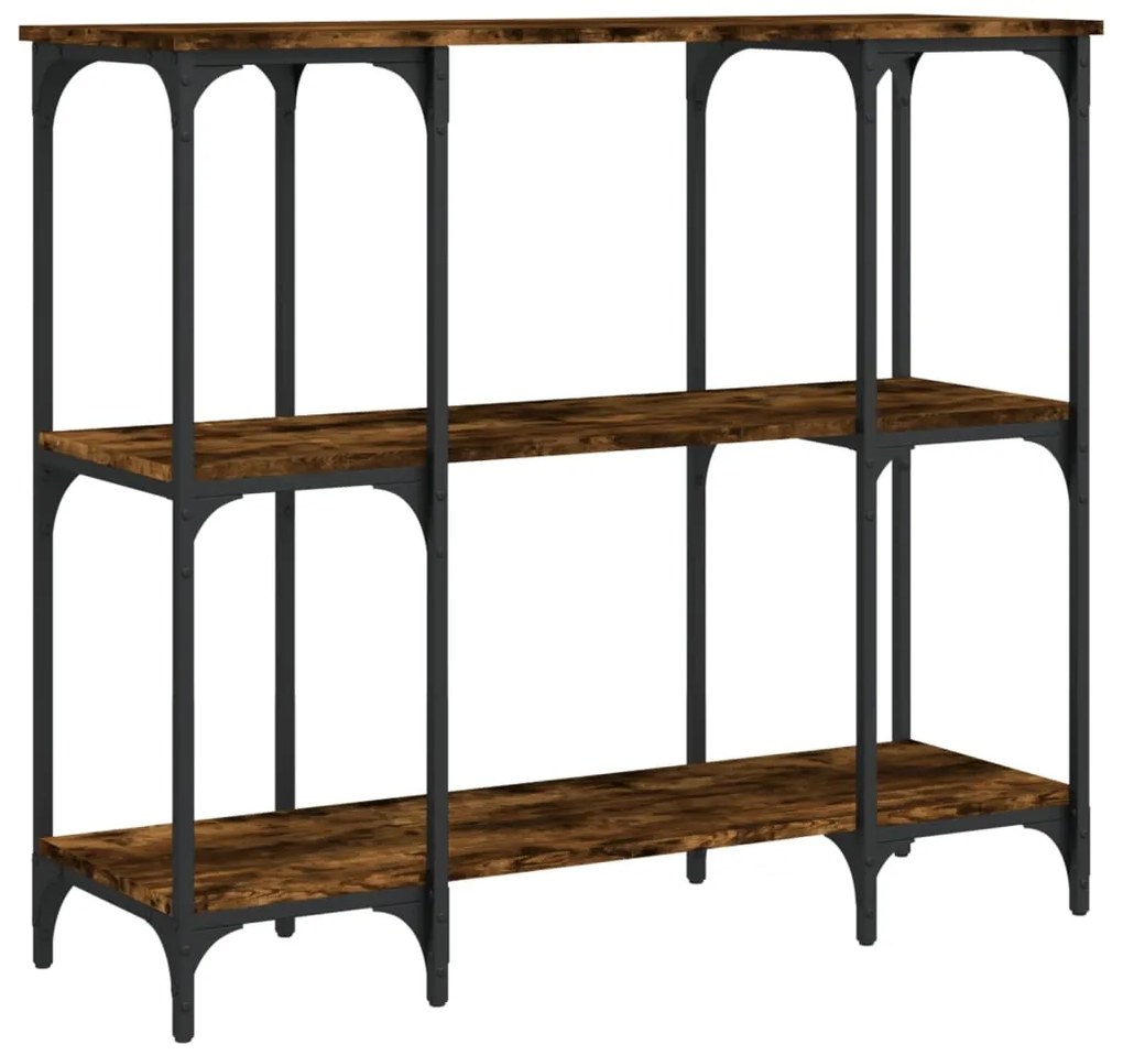Mesa consola 102x35x90 cm derivados de madeira carvalho fumado