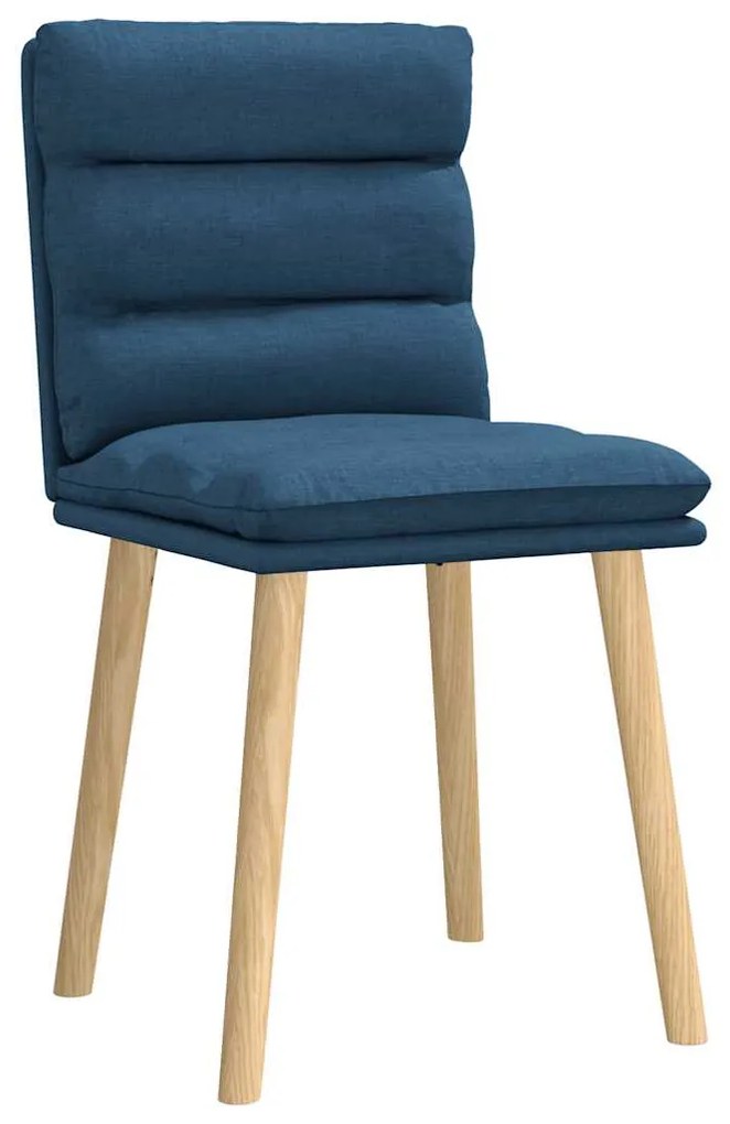 Cadeiras de jantar 2 pcs tecido azul