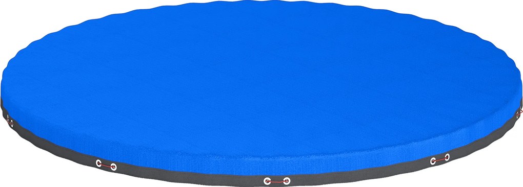 Outsunny Capa para Piscina Redonda 550 cm Anti-Pó e Impermeável com Corda para Piscinas Acima do Solo de 520-530 cm, Azul | Aosom Portugal