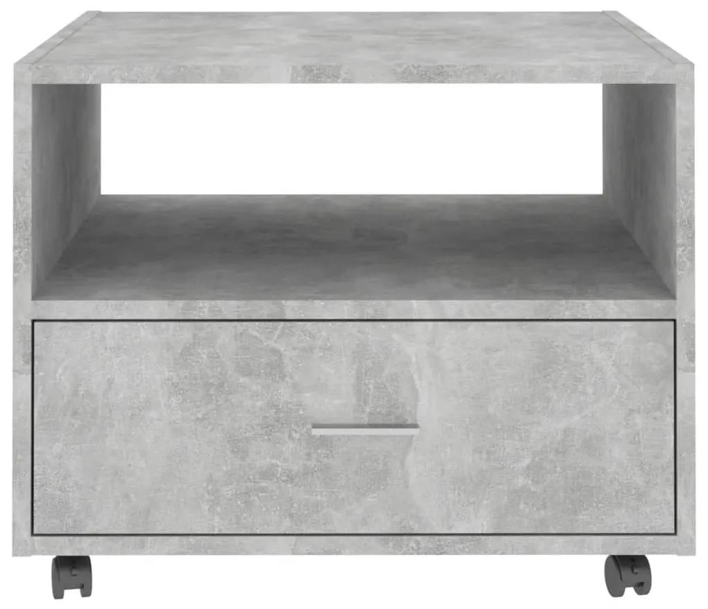 Mesa de centro 55x55x40 madeira processada cinza cimento