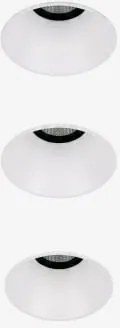Pack De 3 Downlights Led Embutidos Sem Moldura Trimless Redondos Ø6,8 Cm Em Alumínio Orelva Branco Cálido 2700k & Branco & 38º & 11 W - Sklum