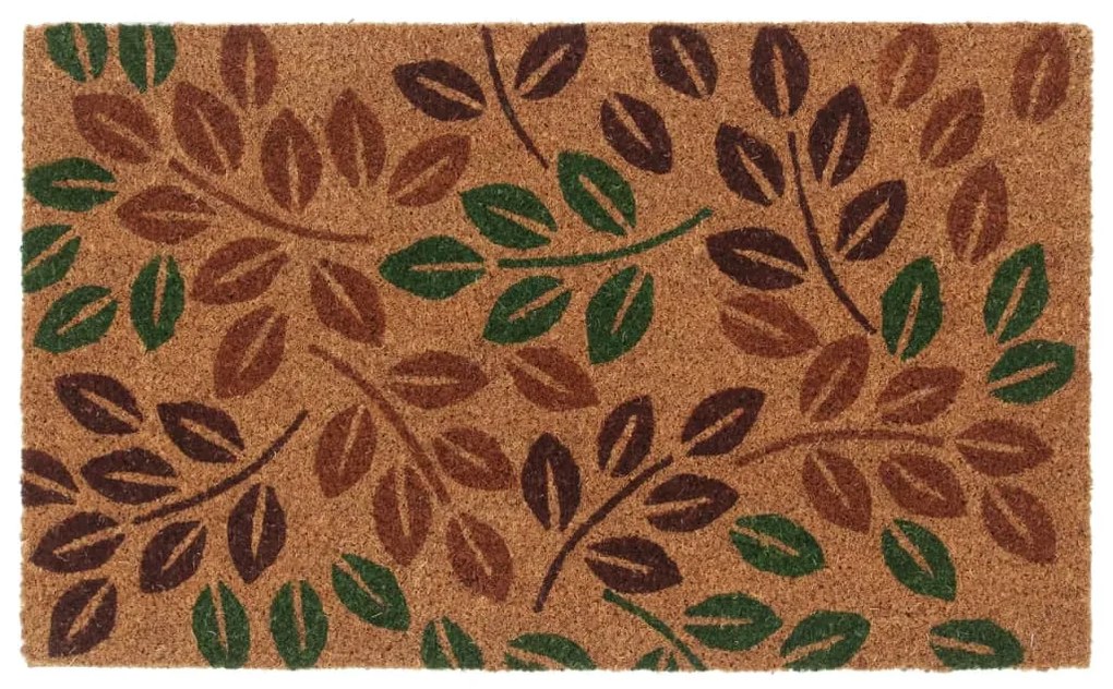 vidaXL Tapete de porta 45x75 cm fibra de coco tufada natural
