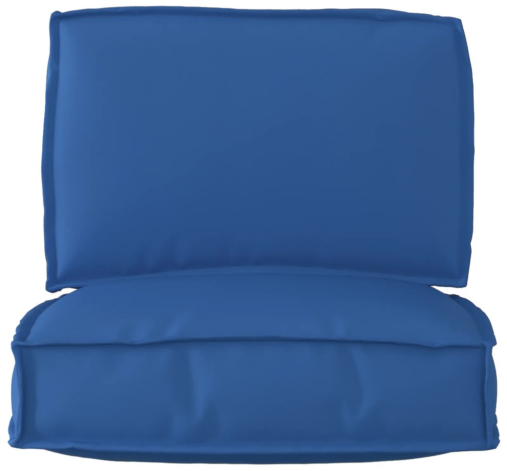 Conjunto de 2 Almofadas de Palete Azul Royal Tecido Oxford