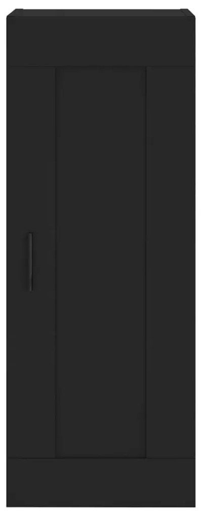 Armário de parede 34,5x34x90 cm derivados de madeira preto
