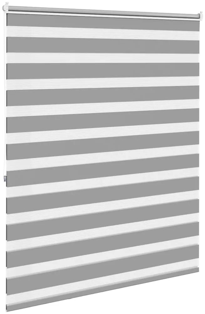 Estore de rolo 140 x 175 cm, linhas de zebra / Cinza