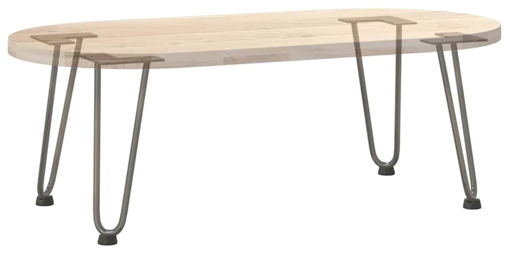 Pernas de grampo para mesa de centro 4 peças Aço natural 30 cm Aço mac