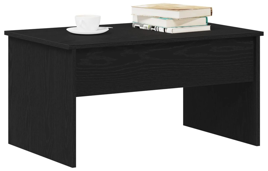 Mesa de Café de Carvalho Preto vidaXL - 80 x 50,5 x 41,5 cm