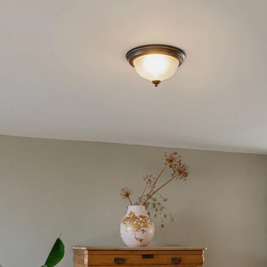 Candeeiro de teto clássico castanho opal - Classico