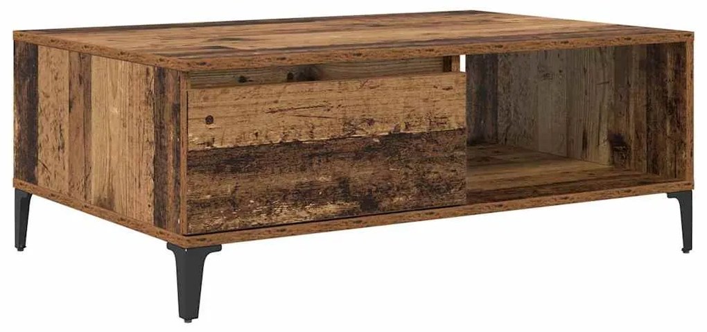 Mesa de centro com prateleira com armazenamento com porta Madeira anti