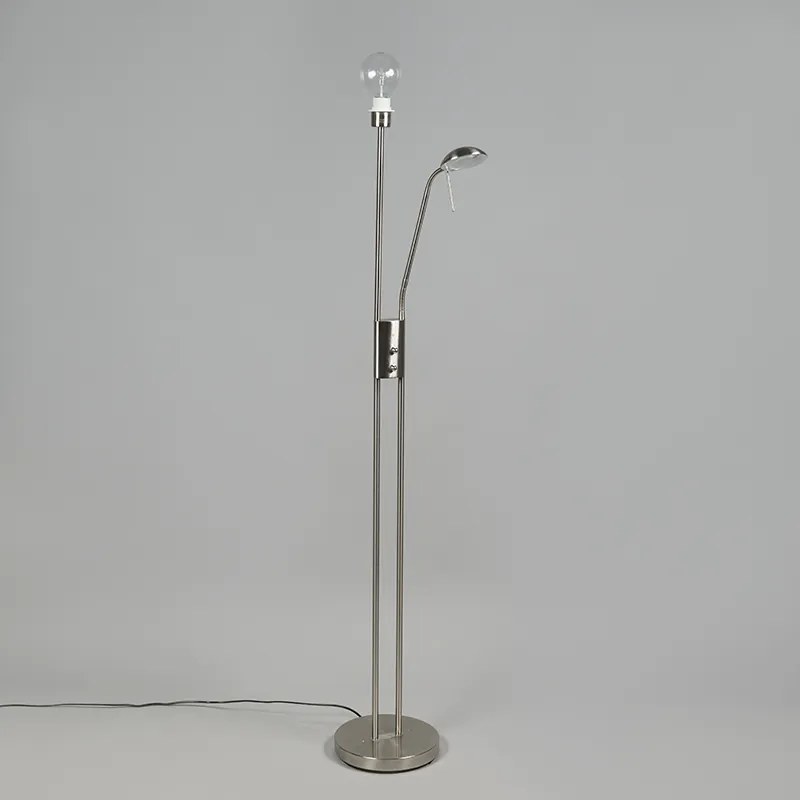 Candeeiro de pé moderno em aço regulável - Luxor