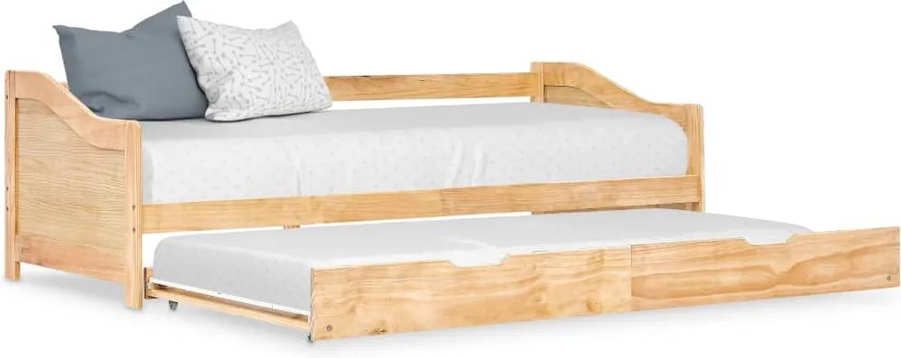 Estrutura sofá-cama de puxar 90x200 cm madeira pinho
