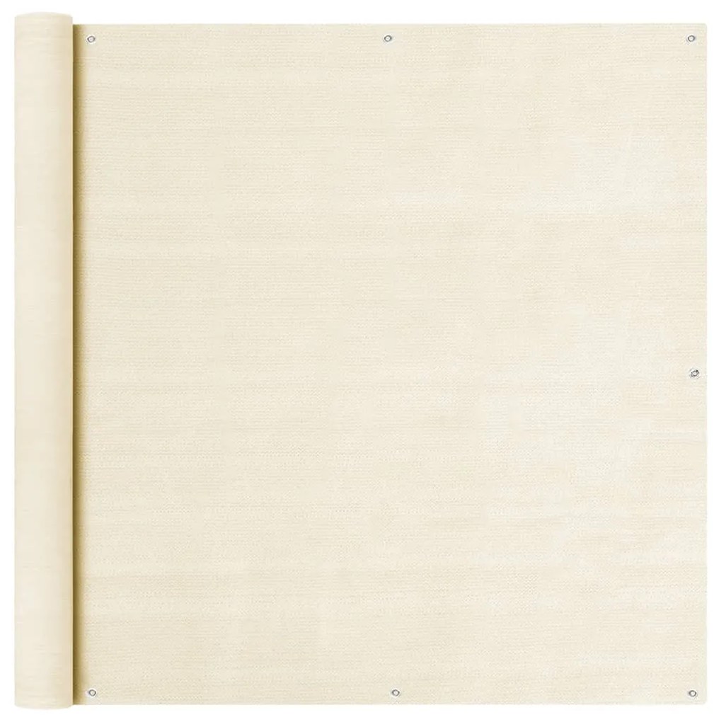 vidaXL Tela de varanda 120x300 cm PEAD cor creme