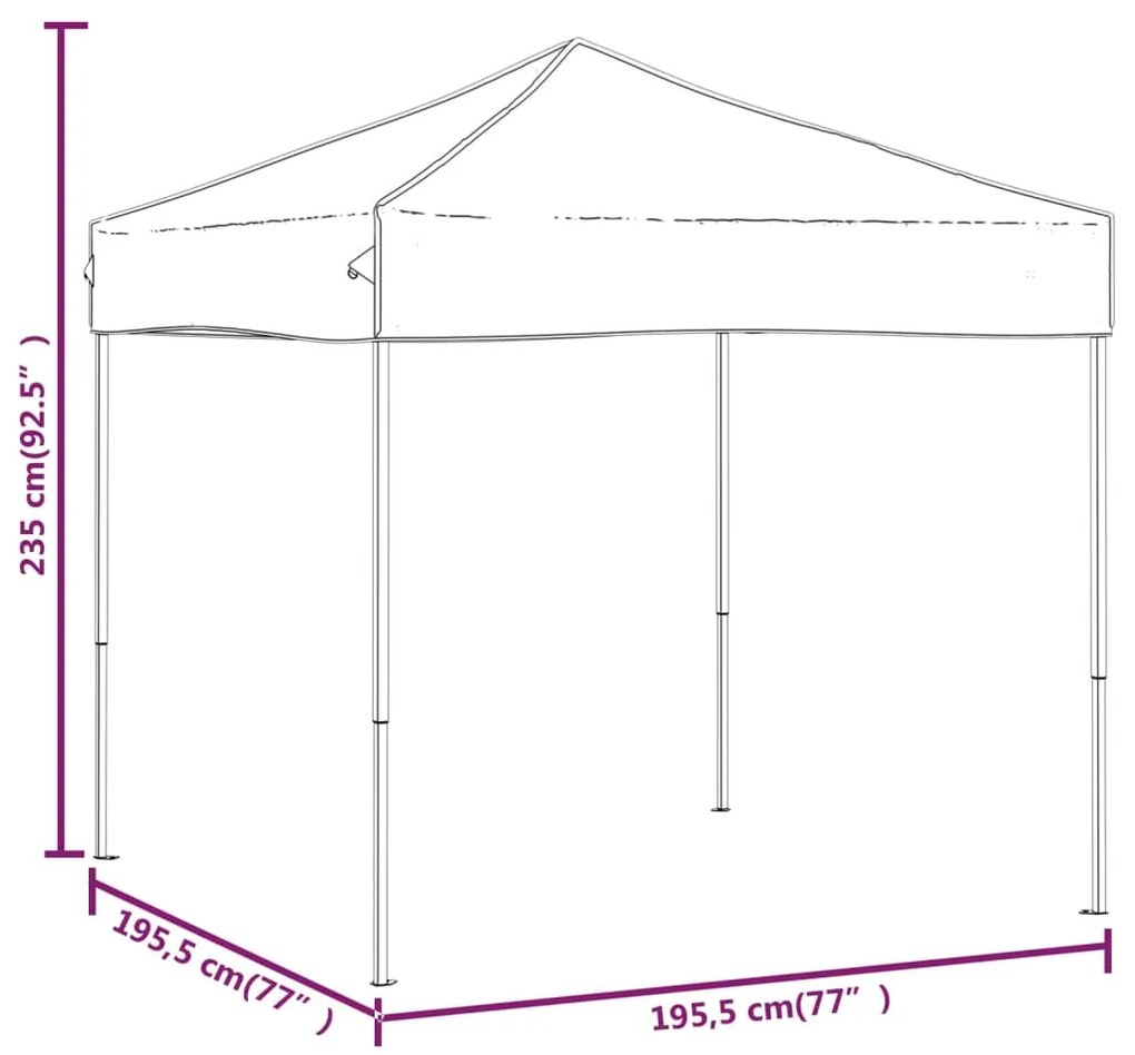 Tenda para festas dobrável 2x2 m vermelho