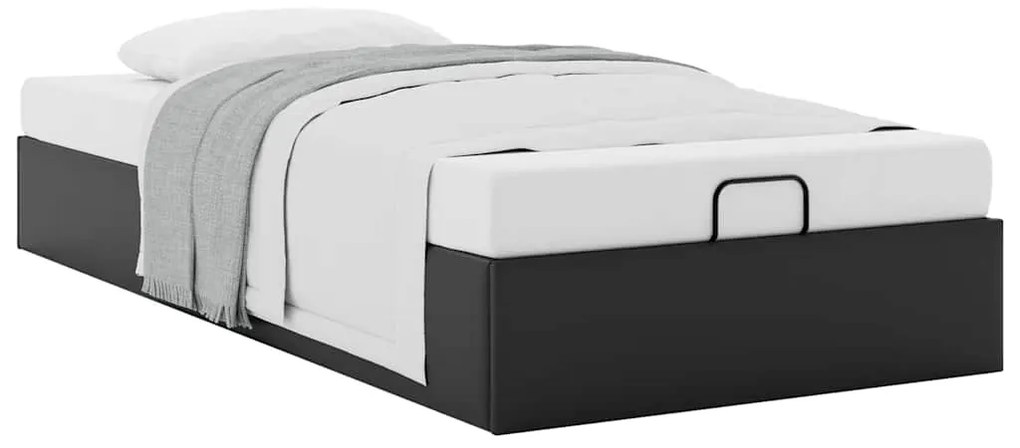 Estrutura de cama otomana sem colchão 90x200 cm preto