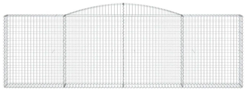 Cestos gabião arqueados 5pcs 400x30x120/140cm ferro galvanizado