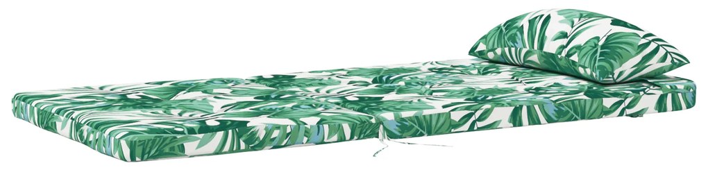 Almofada Tropical com Padrão de Folhas Padrão de Folhas Poliéster