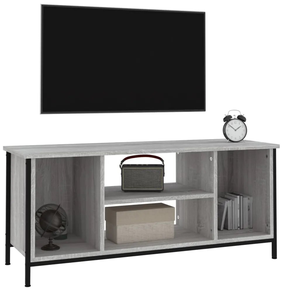 Móvel de TV 102x35x45 cm derivados de madeira cinzento sonoma