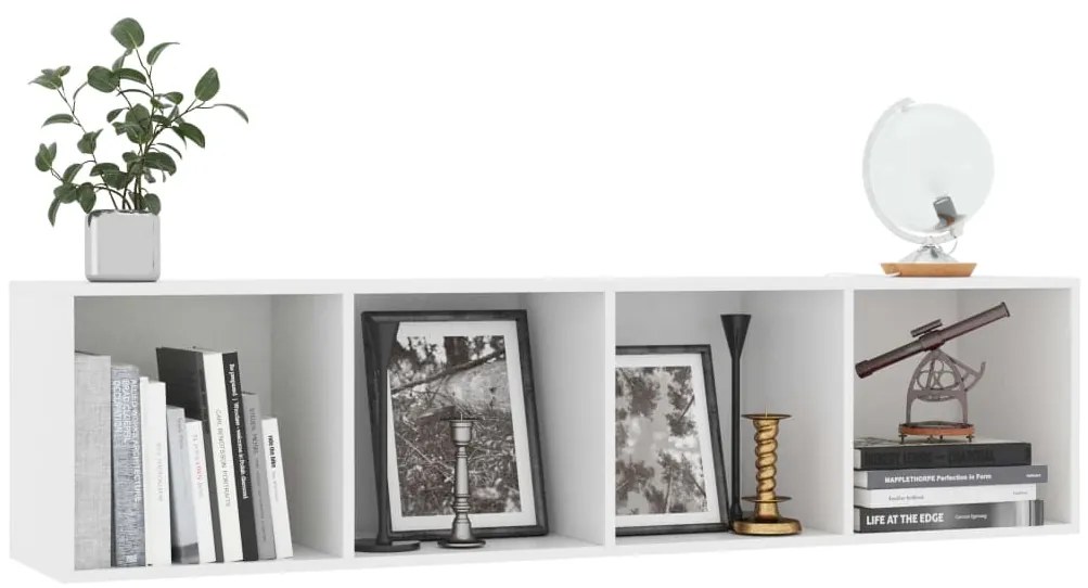 Estante/móvel de TV 143x30x36 cm branco